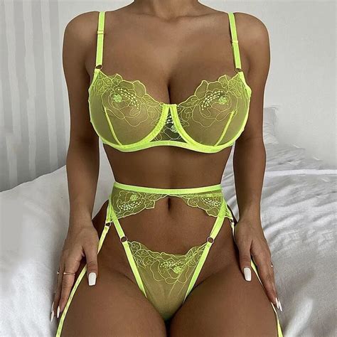 Uaang Plus Size Women S Piece Set Erotic Lingerie Lace Push Up Bra