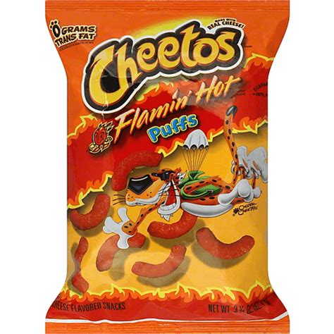 Cheetos Cheese Flavored Snacks Flamin Hot Puffs Snacks Chips And Dips Foodtown