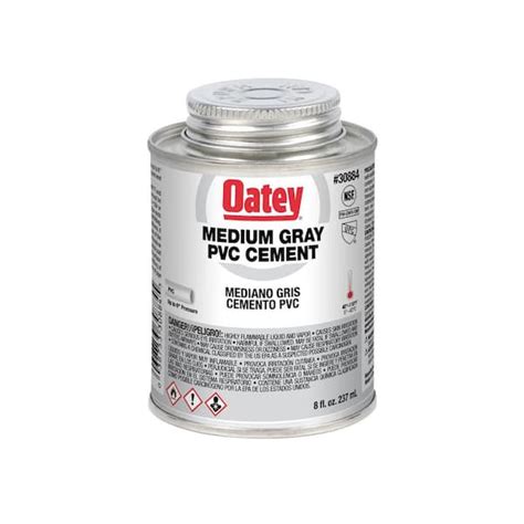 Oatey 8 Oz Medium Gray Pvc Cement 308841 The Home Depot