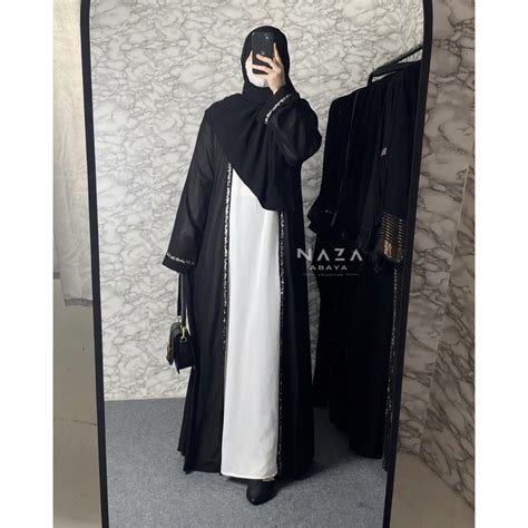 Jual Aisyah Abaya Outer Sudah Satu Set Pashmina Inner Dan Outer