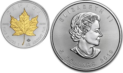 Cad Kanada Maple Leaf Gilded Oz Silber Silberm Nze