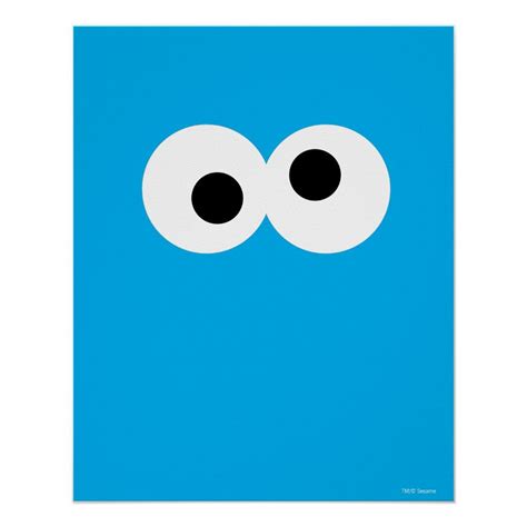 Cookie Monster Big Face Poster | Zazzle | Monster cookies, Sesame ...