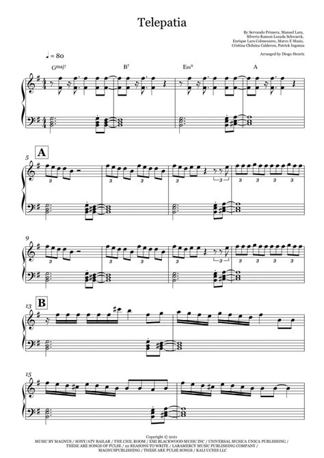 Telepatia Piano Solo Digital Sheet Music Sheet Music Plus