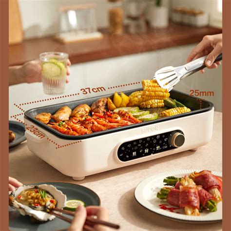 Barbecue Plate Electric Baking Pan Meat Roasting Pan Indoor Electric ...