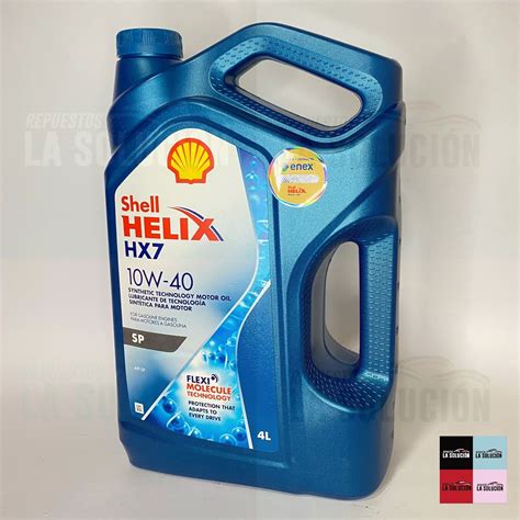 Aceite Shell 10W40 Helix HX7 4L Bencina La Solucion De Repuestos