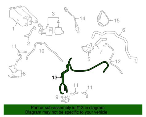 Toyota Camry Evaporative Emissions System Lines Front