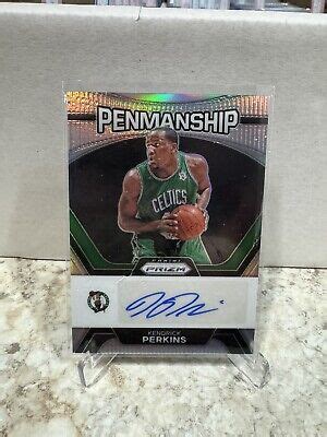 Kendrick Perkins Panini Prizm Penmanship Auto Pnm Ken Celtics