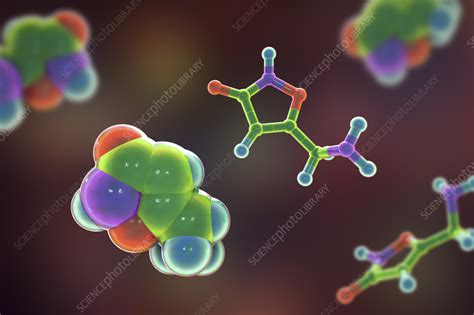 Muscimol molecule, illustration - Stock Image - F037/3778 - Science ...