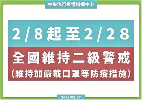 全國維持疫情2級警戒 至228維持加嚴戴口罩等防疫措施 馬祖日報