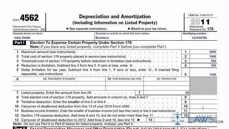 Learn How To Fill The Form 4562 Depreciation And | 2021 Tax Forms 1040 ...