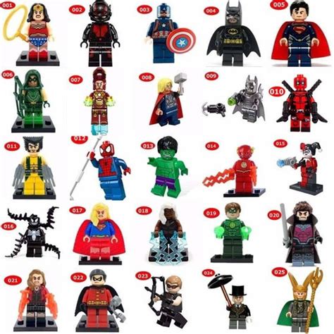 Kit 20 Bonecos Super Heroes Lego Compatível Marvel Dc R 159 80 em