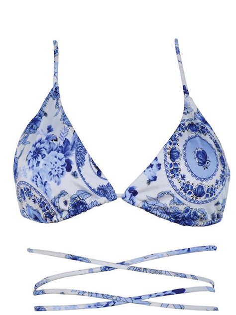 Rock Club BP 2239 Bikini Τριγωνάκι με Ενίσχυση Floral Porcelain