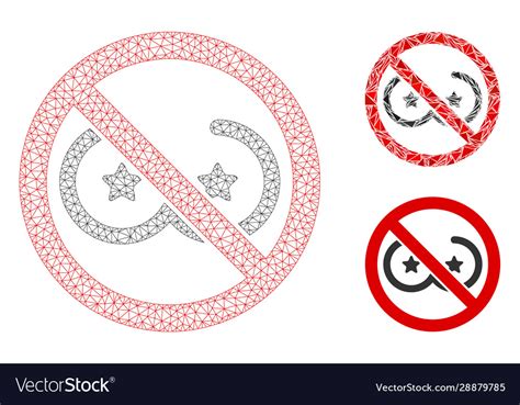 No Naked Breast Mesh Network Model And Royalty Free Vector