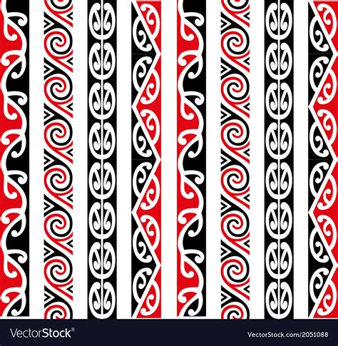 Maori kowhaiwhai pattern design collection Vector Image