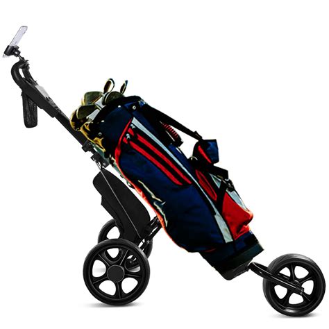 Janus Golf Cart Foldable Golf Push Cartgolf Bag Cartgolf Pull Cart With Phone Holder And Ice