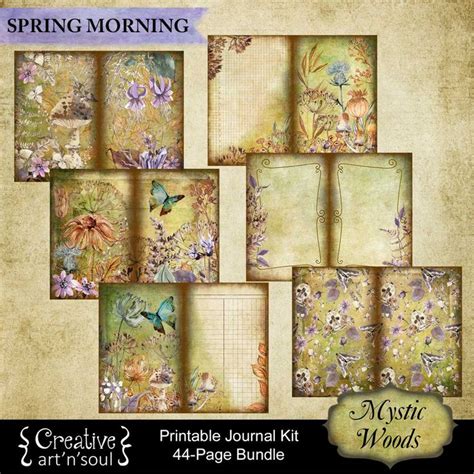 Mystic Woods Printable Junk Journal Bundle Creative Artnsoul