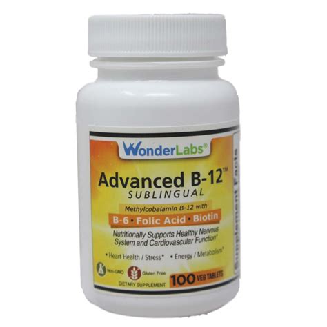 Sublingual Vitamin B12 1000 Mcg B6 5mg Folic Acid 400 Mcg