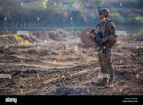 U S Army Pfc Ethan Porter An Infantrymen Assigned To The 2nd