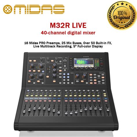 Jual MIDAS M32R LIVE DIGITAL MIXER 40 CHANNEL M32 R LIVE STUDIO