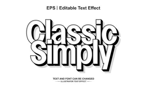 Premium Vector Classic Simply Editable Text Effect