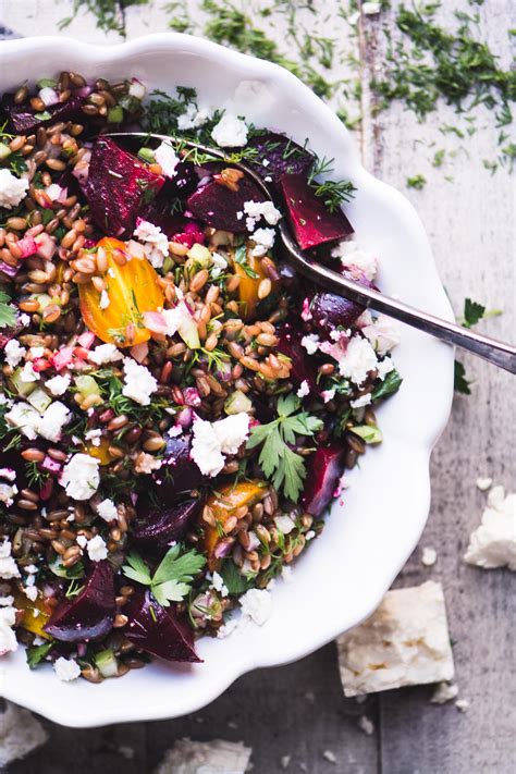 Wheat Berry Salad with Beets and Feta • The View from Great Island