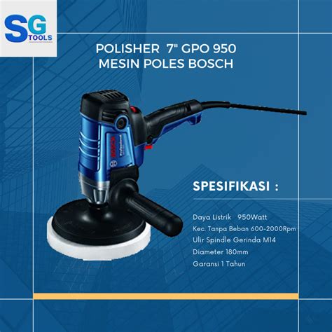 Jual Mesin Poles Polisher GPO 950 Bosch PN 0 601 3A2 0K0 Shopee