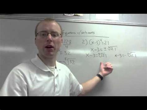 Solving Equations Nth Roots Part 2 YouTube