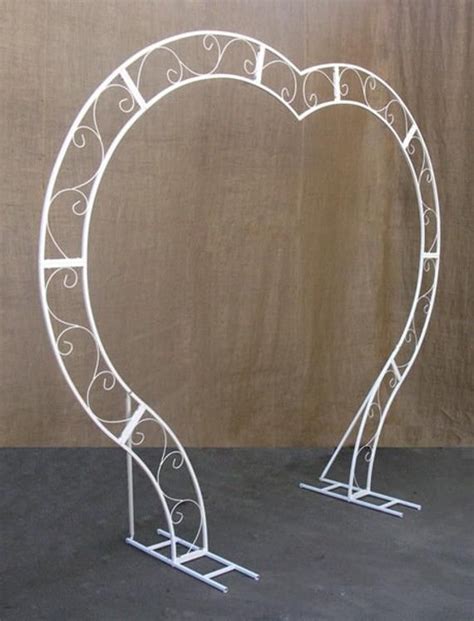 Wedding Arch Heart Heart Shaped Wedding Arch White Metal Wedding Arch