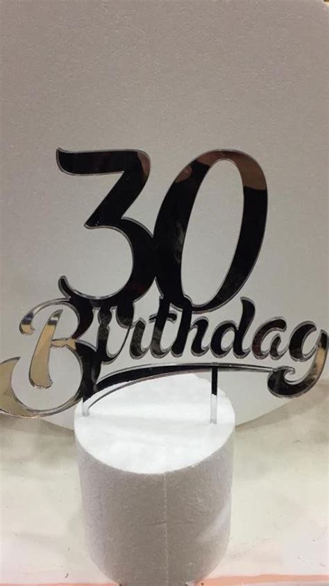 Cake Topper In Plexiglass A Specchio Birthday Arcobaleno Party