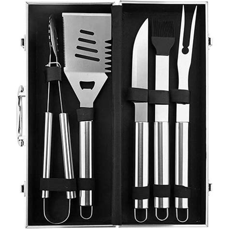 Ulalaza Pcs Barbecue Outils Set Grill Accessoires En Acier Inoxydable