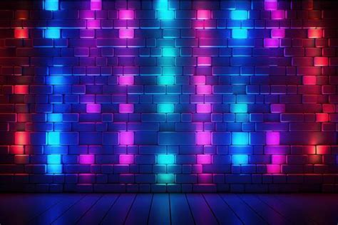 Neon Brick Wall Background Stock Photos, Images and Backgrounds for ...