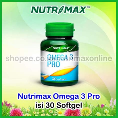 Jual Nutrimax Omega 3 Pro Isi 30 Vitamin Minyak Ikan Omega3 Vit E Otak