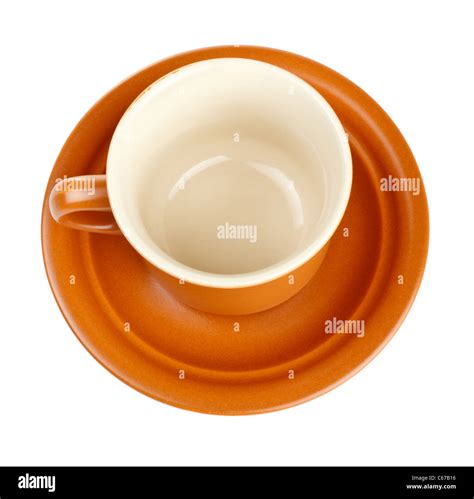 Coffee Cup And Saucer Isolated On White Stock Photo Alamy