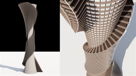 Parametric Spiral Tower Rhino Grasshopper File