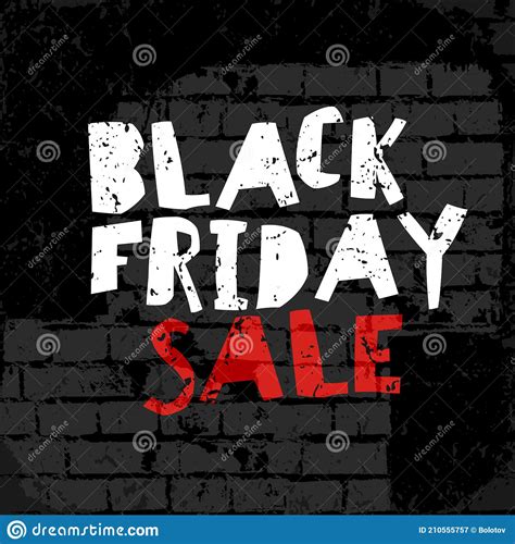 Cartel De Black Friday En Textura De Pared De Ladrillo Ilustraci N Del