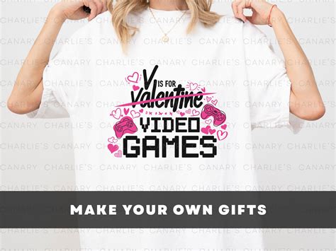 V Is For Video Games Svg Png Dxf Video Game Valentine Gift Funny