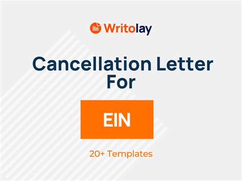 Ein Cancellation Letter 4 Templates Writolay