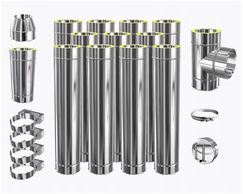 Komin Izolowany Fi Dwu Cienny Zewn Trzny Piec Na Pellet Koza