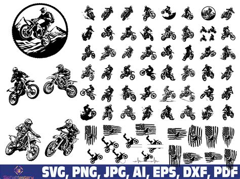 Dirt Bike Svg Motocross Rider SVG Graphic By Sofiamastery Creative