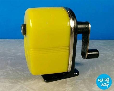 Vintage Yellow Pencil Sharpener Wall Mount Pencil Sharpener | Etsy ...