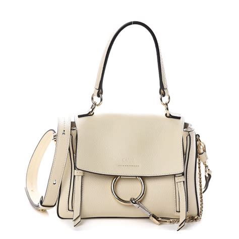 Chloe Calfskin Mini Faye Day Shoulder Bag Off White Fashionphile