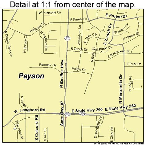 Payson Arizona Street Map 0453700