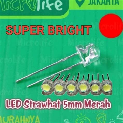 Jual Lampu Led Strawhat Merah Mm Merah Terang Kuning Hijau Putih Biru