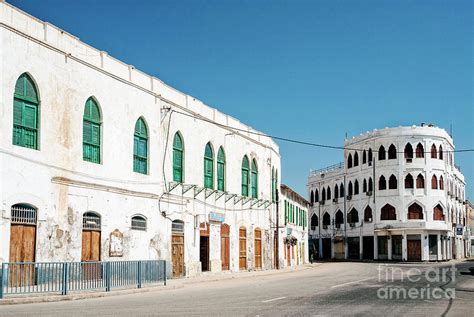 Local Architecture Street In Central Massawa Old Town Eritrea