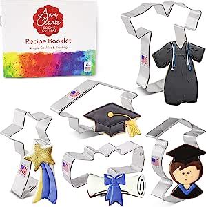 Ann Clark Cookie Cutters Juego de 5 cortadores de galletas graduación