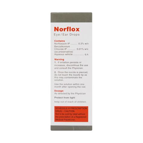 Norflox Eye Ear Drops 10ml Price Uses Side Effects Netmeds