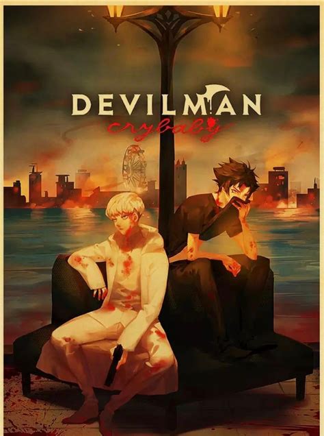 Devilman Crybaby Akira Manga Anime Poster Anime 8bit Art Crying