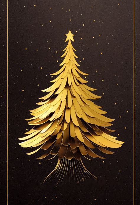 Free Gold Christmas Tree Background