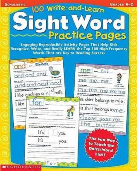 100 Write And Learn Sight Word Practice Pages Engaging Reproducible