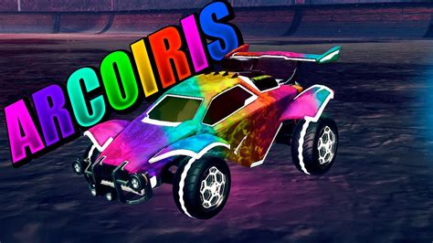 Como Poner El Coche Arcoiris En Rocket League Youtube